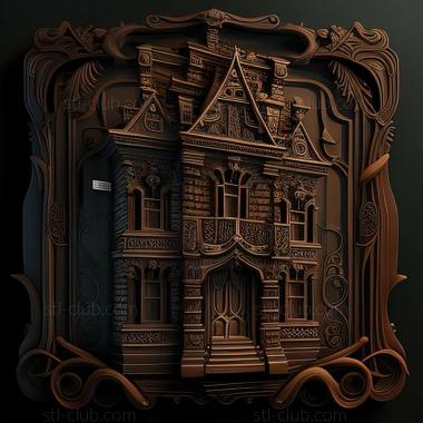 3D model haunted mansion (STL)